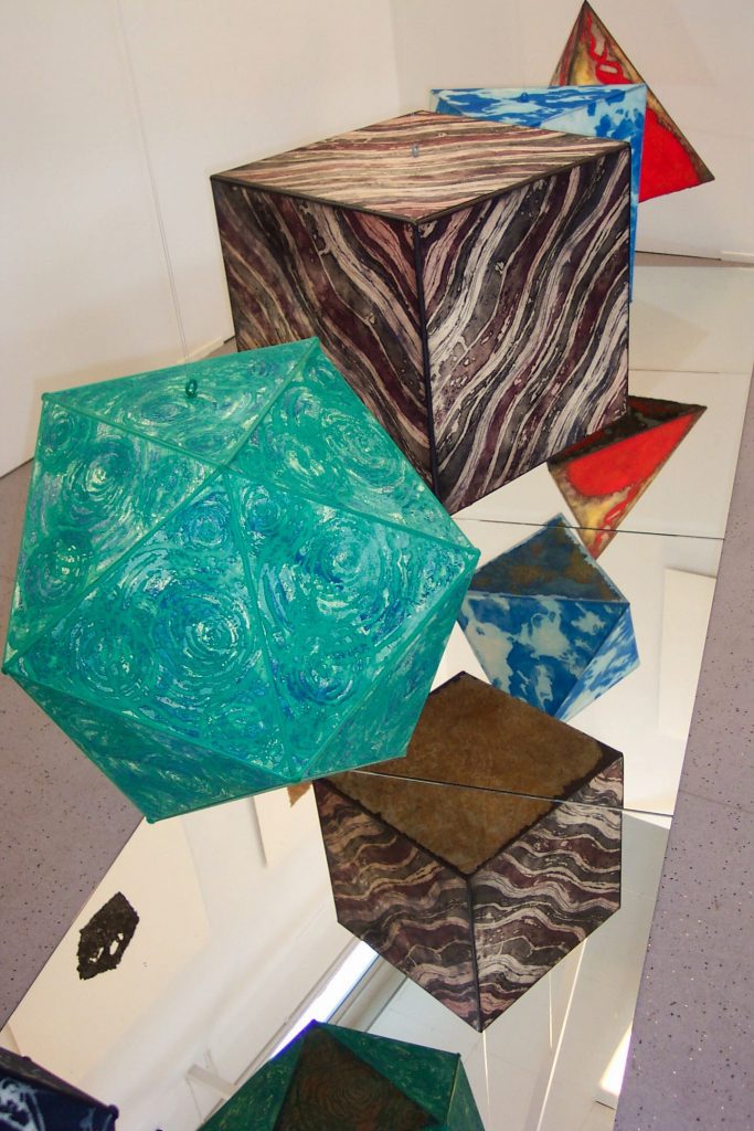 Platonic Solids Installation 3D Etchings