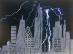 A Bolt from the Blue. Woodcut